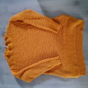 Zenana Outfitters Vibrant Orange Cowl Sweater Size M